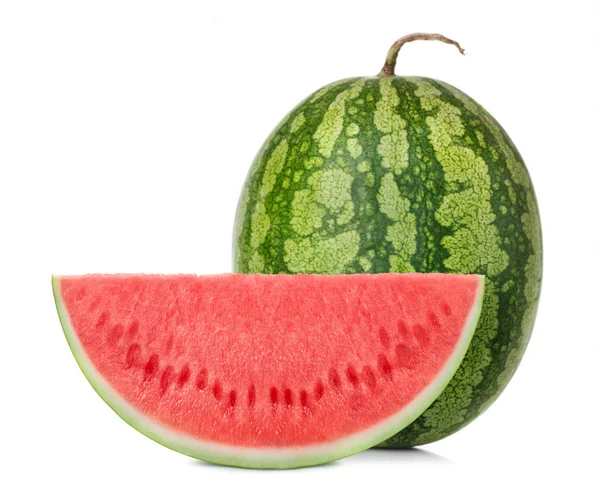 Wassermelone auf weißem Hintergrund — Stockfoto