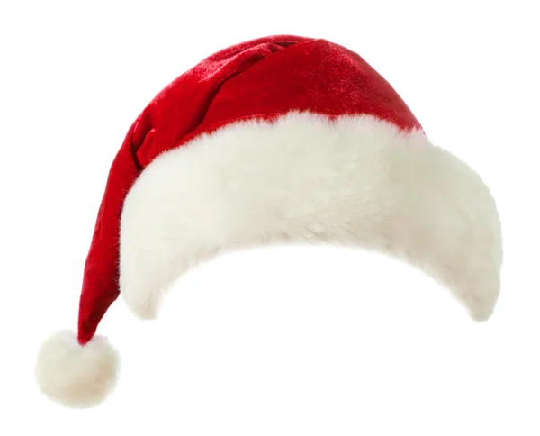 Santa hatt på vitt — Stockfoto