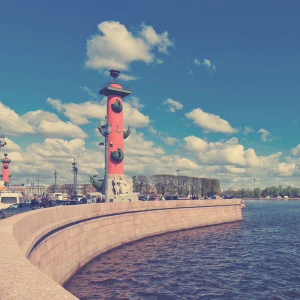 Vasilyevsky Island in summer day — Stock Photo, Image