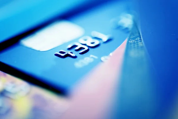 Blue Credit cards — Stock Photo, Image