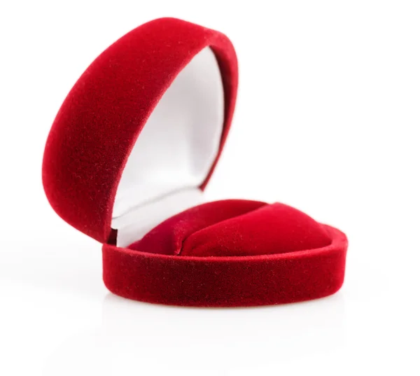 Kırmızı güzel mücevher kutusu — Stok fotoğraf