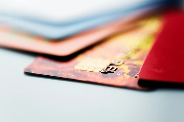 Carte di credito colorate — Foto Stock