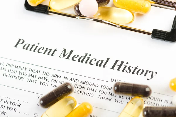 Medical history document — Stock Photo, Image