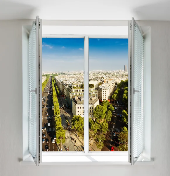 Ventana con vista a París — Foto de Stock