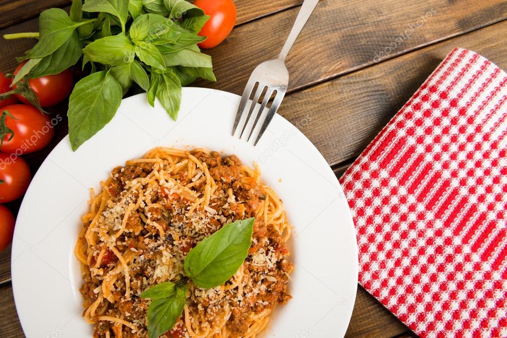 Pasta con carne y verduras fotografía de stock © valphoto 103230780