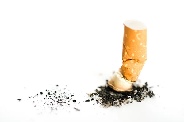 Cigarette butts on white — Stock Photo, Image