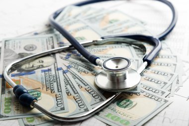 stetoskop tıbbi bir dolar üzerinde