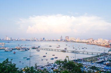 Pattaya liman ve Şehir Manzaralı 