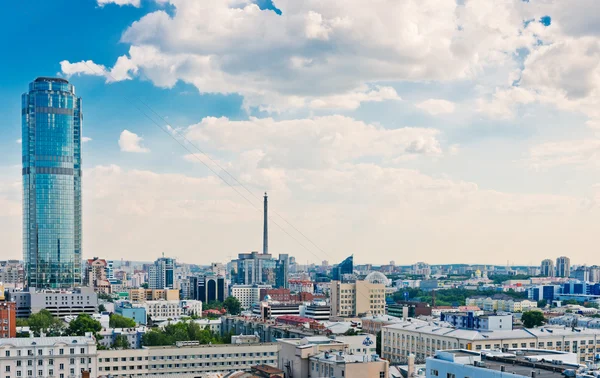 Вид с воздуха на Екатеринбург — стоковое фото