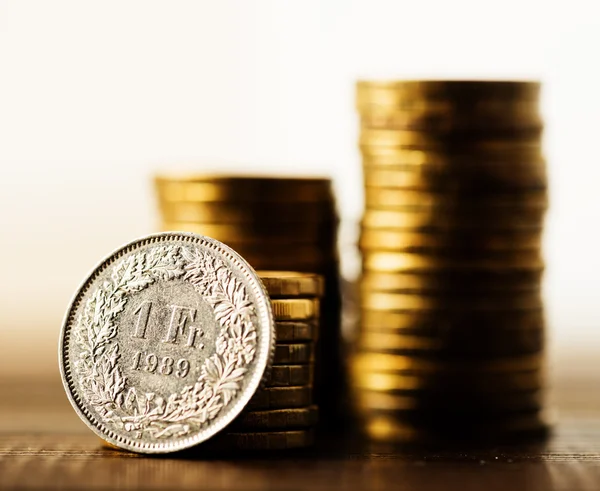 One swiss frank coin — Stock Photo, Image