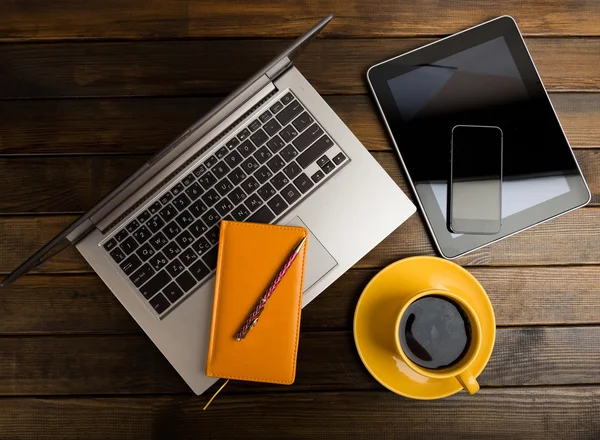 Office desk with laptop — Stock Photo, Image