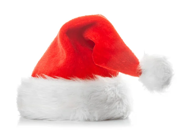 Santa Claus Red Hat Isolated White Backgroun — Stock Photo, Image