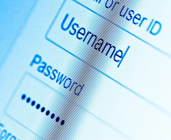 Login with username and password — Stock Photo, Image