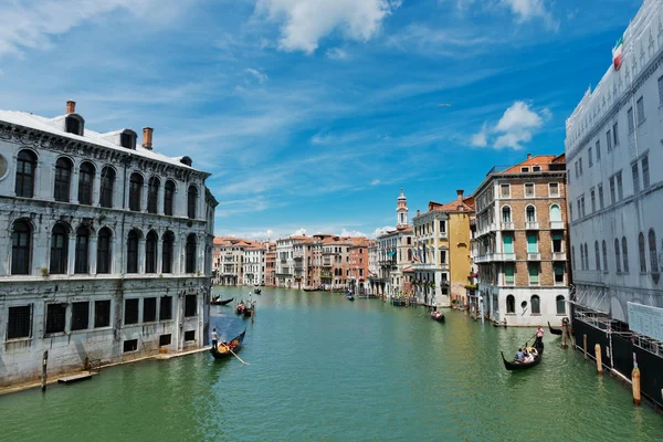 Grand Canal, Rialtobrücke. Venedig — Stockfoto