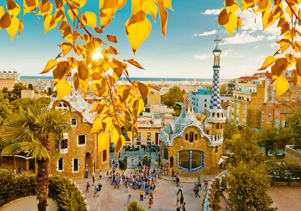 Parque Guell en Barcelona, España. — Foto de Stock