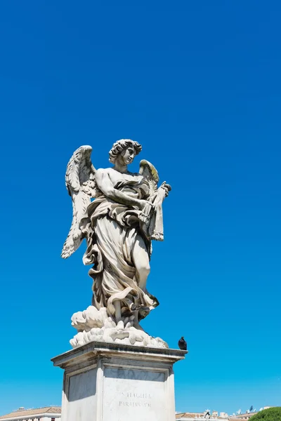 Angel sculpture from St Angelo bridge — Stock Photo, Image