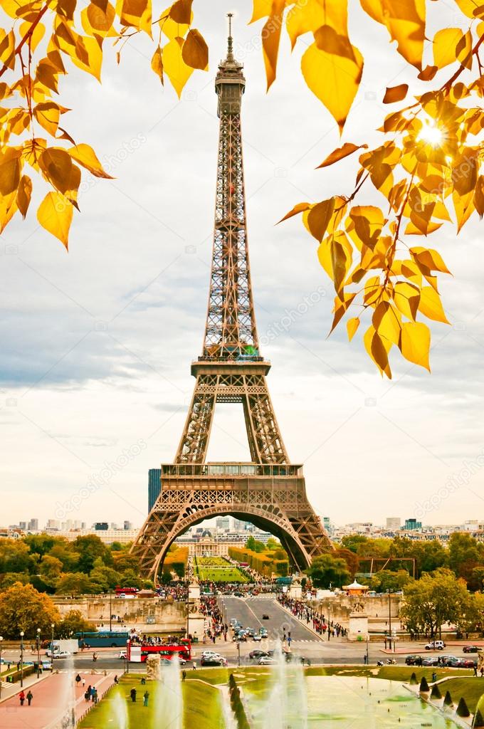 Paris, the beautiful Eiffel Tower.