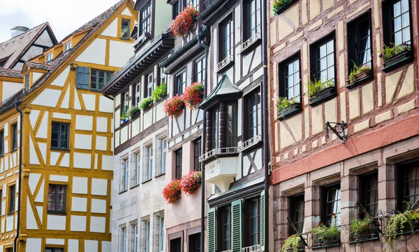 Casas de meia-madeira em Nuremberga — Fotografia de Stock