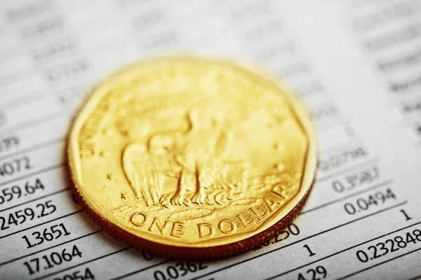 American coin and financial report — Stock Photo, Image