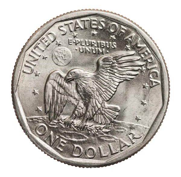 Amerikanska en dollar mynt — Stockfoto