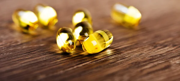 Fish oil capsules — Stock Photo, Image