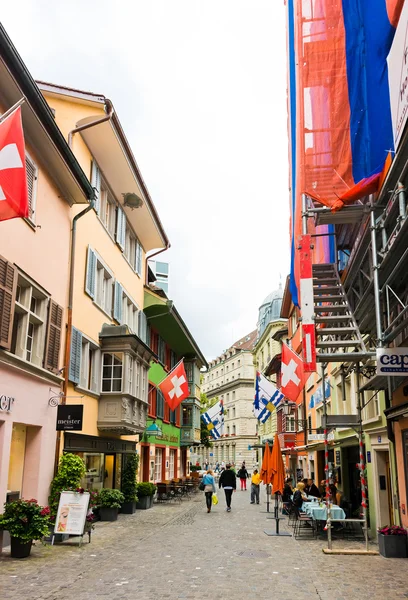 Vue sur la rue à Zurich — Photo