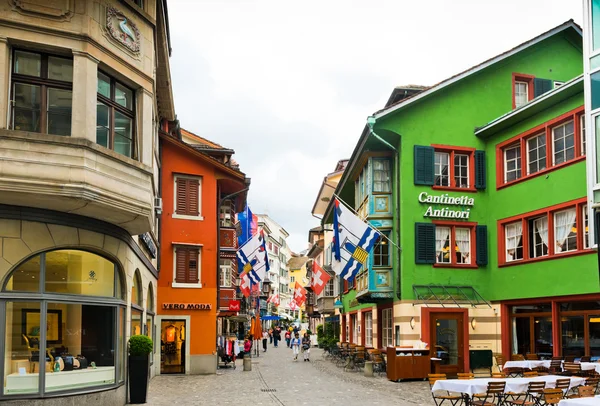 Vista de rua em Zurique — Fotografia de Stock