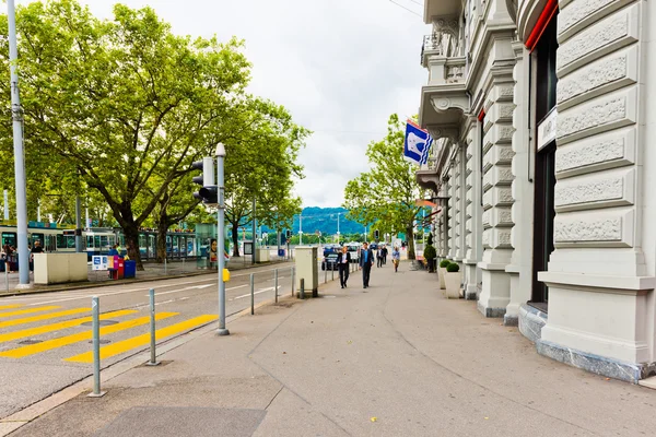 Ulica widok w Zurychu — Zdjęcie stockowe