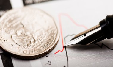 Doları para dalgalanan grafik üzerinde