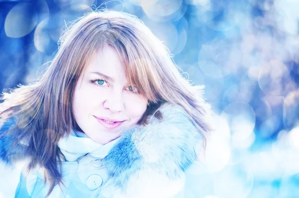 Γυναίκα χειμώνα πορτρέτο — Φωτογραφία Αρχείου