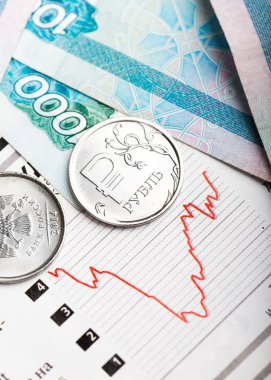 Ruble exchange rate clipart