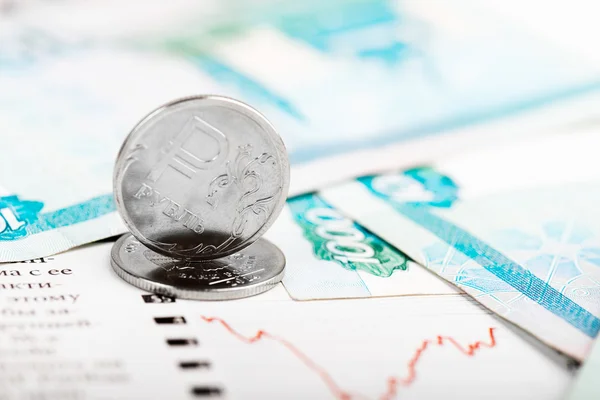 Tipo de cambio del rublo — Foto de Stock