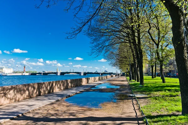 Neva river Embankment, — Stock Photo, Image