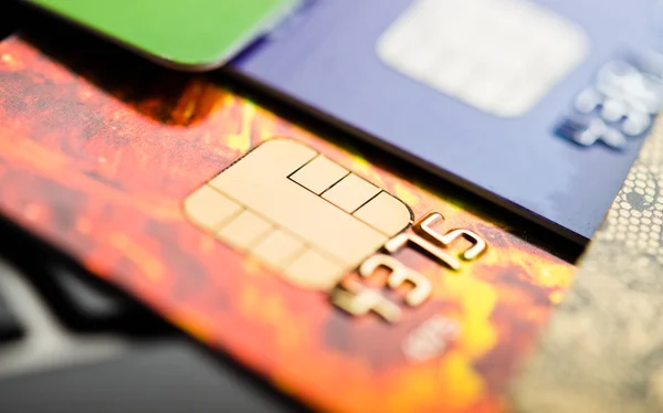 Cartões de crédito para compras — Fotografia de Stock