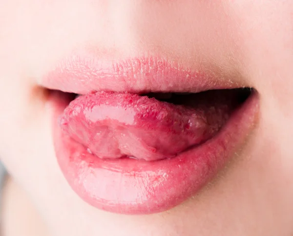 Mouth and tongue — Stock Photo, Image