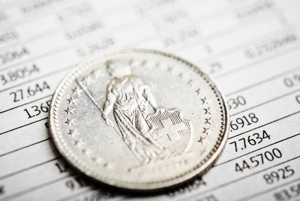 Švýcarský Frank mince — Stock fotografie
