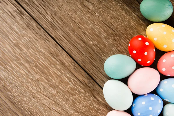 Easter eggs on table — Stock Photo, Image