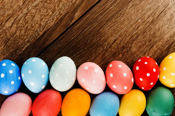 Easter eggs on table — Stock Photo, Image