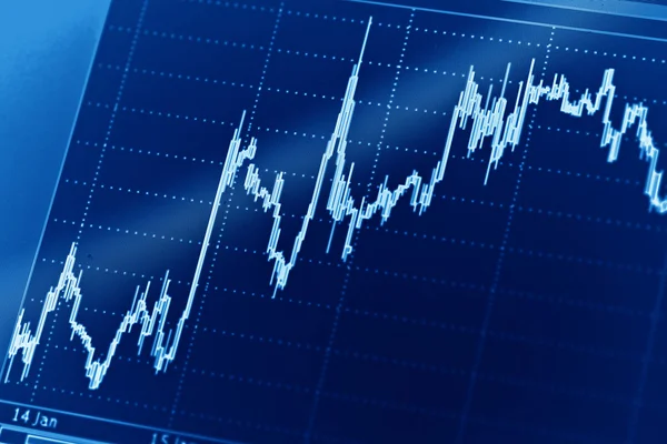 Diagramme de stock à l'écran — Photo