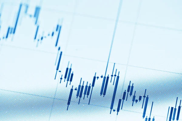 Voorraad diagram op het scherm — Stockfoto