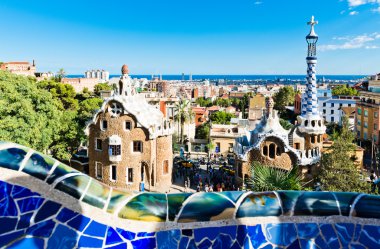 Barselona, İspanya 'da Park Guell