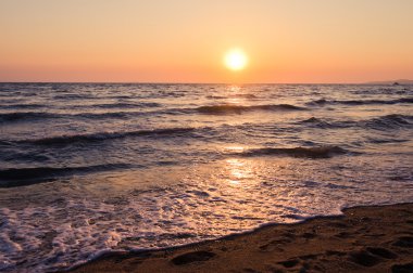 Güzel deniz manzarası sahne