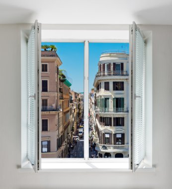 Via Condotti, pencereden gördüm Roma