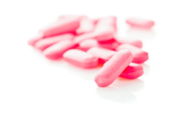 Grupo de pastillas médicas de color rosa — Foto de Stock