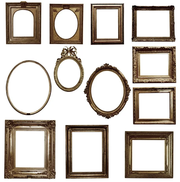 Antieke houten frames — Stockfoto