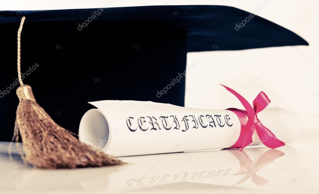 Graduation Cap with Degree