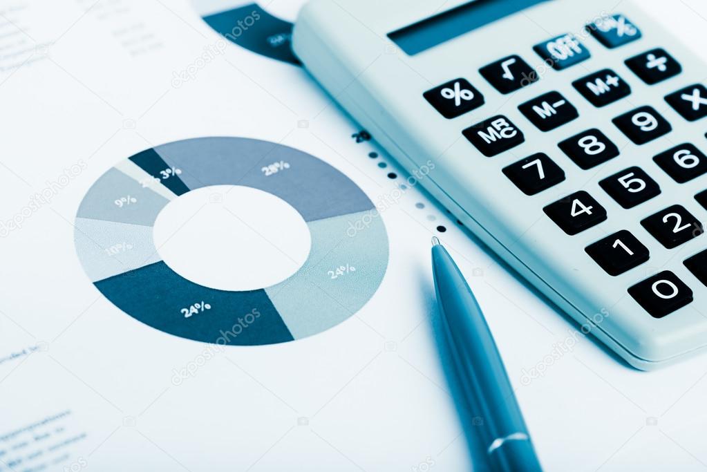 Stock market graphs and charts