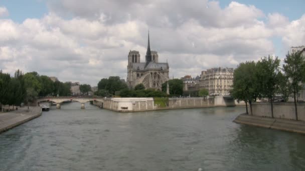 Notre Dame de Paris Cathedral — стокове відео