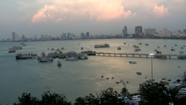 Sunset at marina Bali Hai Pier — Stock Video