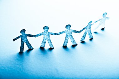Kağıt insanlar teamworking